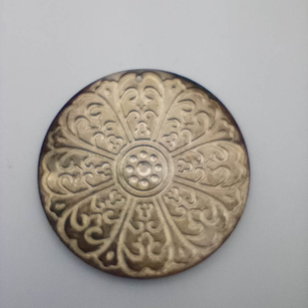 Mayan amulet silver pendant‎